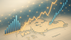 Shows the map of Singapore with stock charts - Cross-Asset Correlation Basics