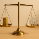 A weighing scare representing Fixed Ratio vs Fixed Fractional Sizing