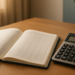 book and a calculator representing the price-to-book-ratio