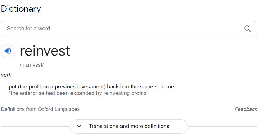 reinvest definition