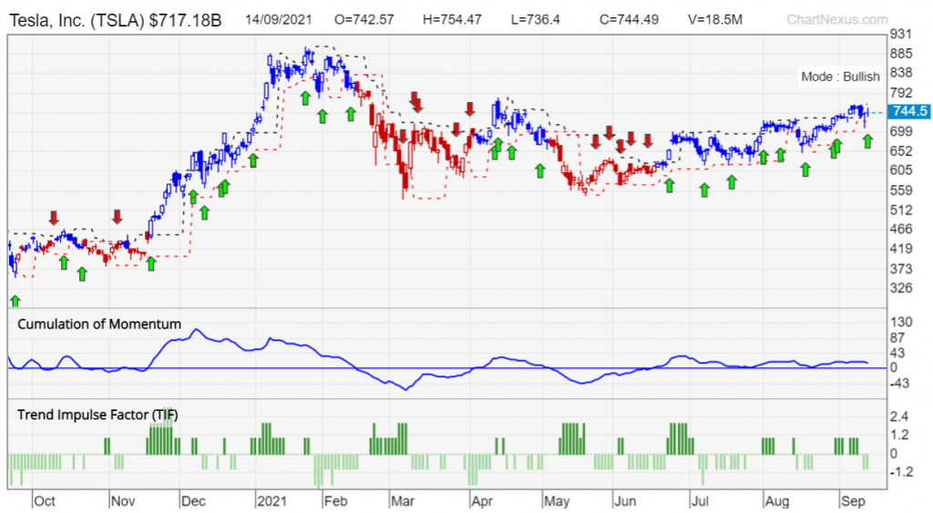 TSLA position daily 15sep